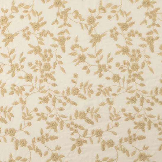 Cotton poplin fabric embroidered