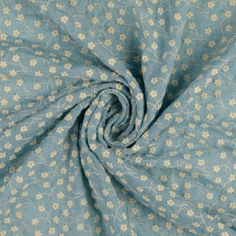 Cotton polyester embroidered voile (Coupon 1,05 meter)