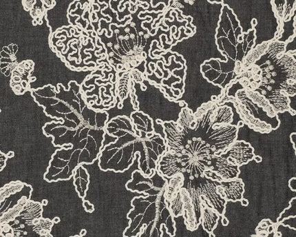 Flora Embroidery Denim