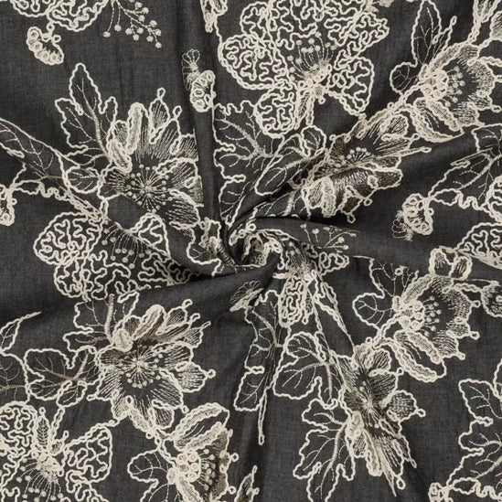 Flora Embroidery Denim