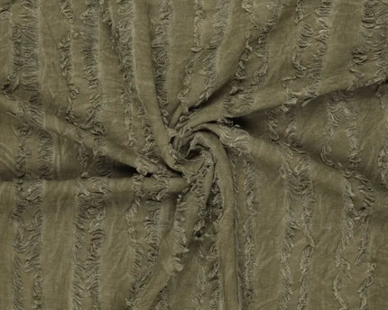 Naaipakket Salopette / Tuinbroekje (Vintage Fringe Stripes groen)