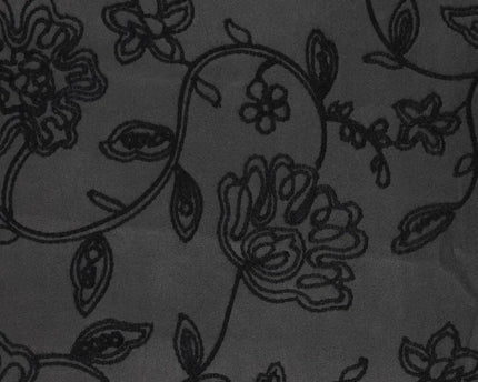 Washed embroidery vegan leather