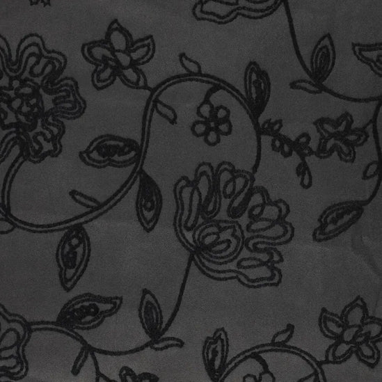 Washed embroidery vegan leather