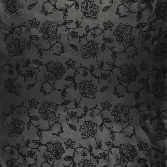 Washed embroidery vegan leather