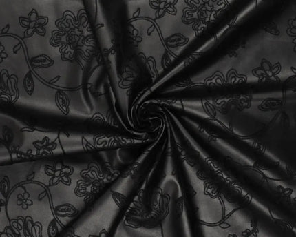 Washed embroidery vegan leather