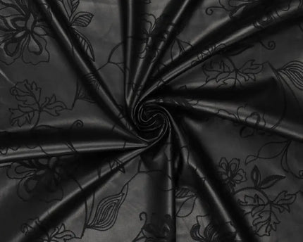 Washed embroidery vegan leather