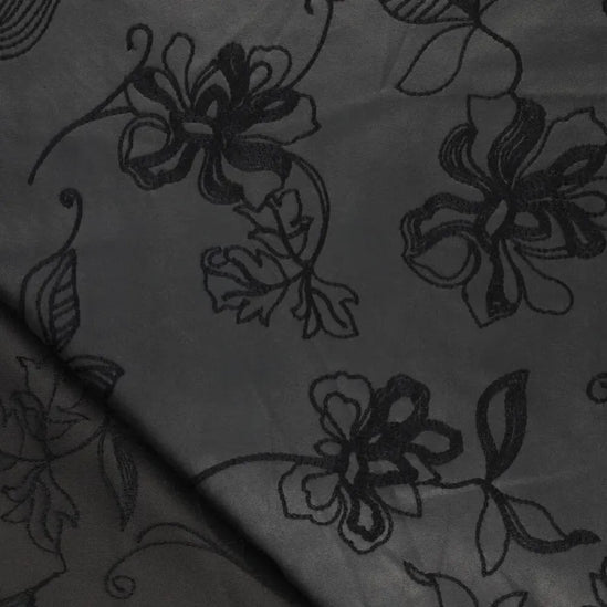 Washed embroidery vegan leather (Coupon 0.5m)