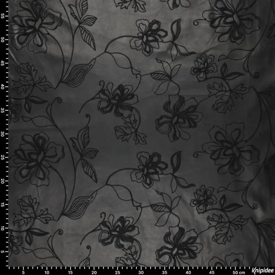 Washed embroidery vegan leather (Coupon 0.5m)