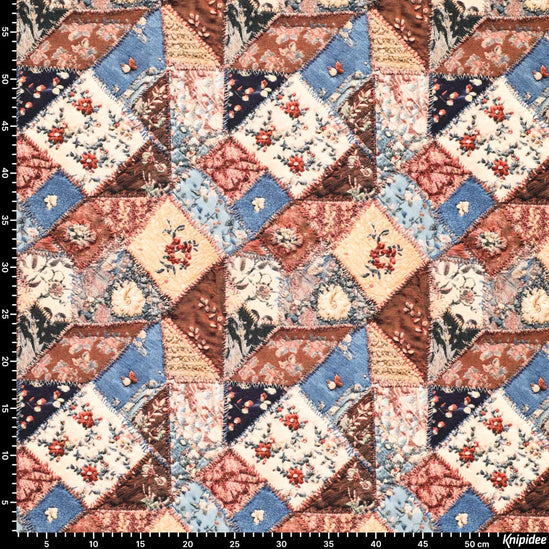 Denim Rose Patch cotton twill