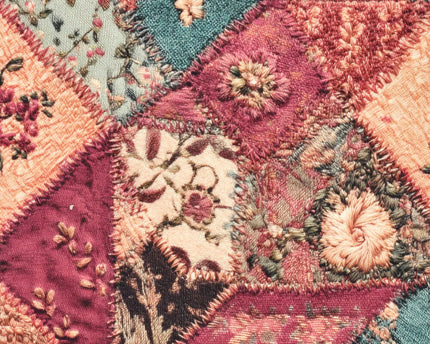 Denim Rose Patch cotton twill
