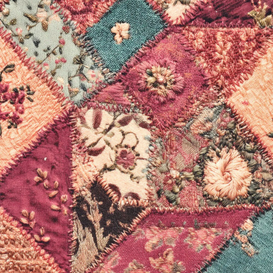 Denim Rose Patch cotton twill