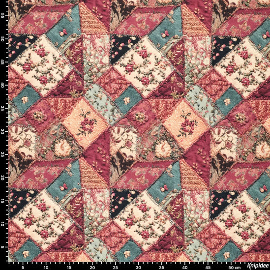 Denim Rose Patch cotton twill