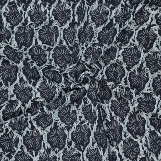 Ruffia Denim Flowers