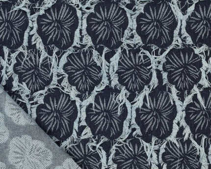 Ruffia Denim Flowers