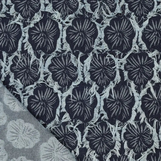 Ruffia Denim Flowers