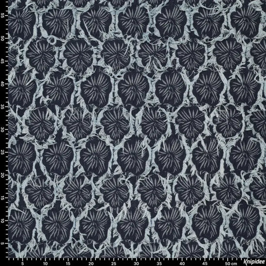 Ruffia Denim Flowers