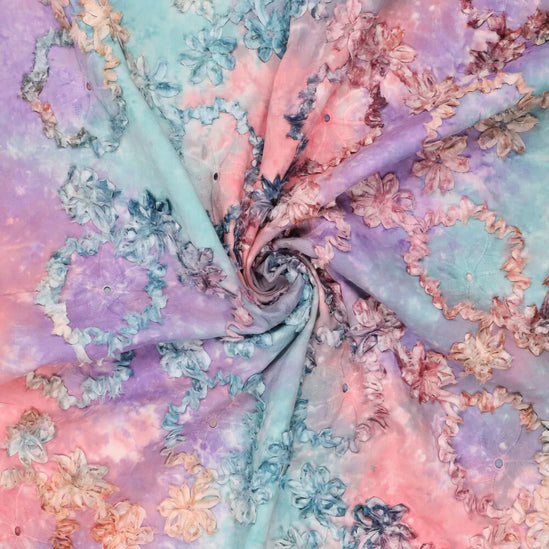Tie dye Eva Tape Embroidery