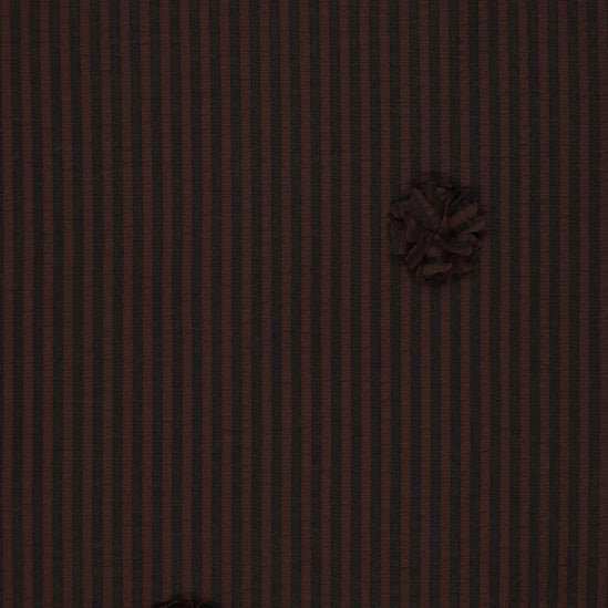 Seersucker Stripe Ruffy Flower