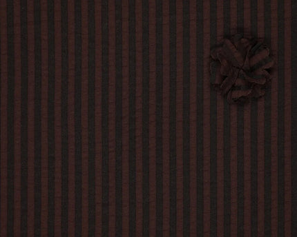 Seersucker Stripe Ruffy Flower