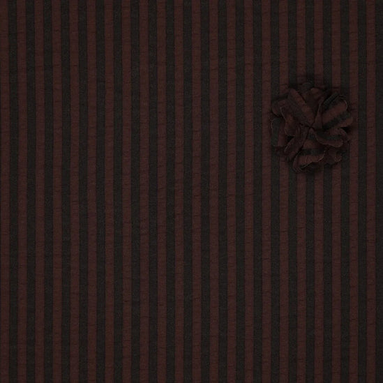 Seersucker Stripe Ruffy Flower
