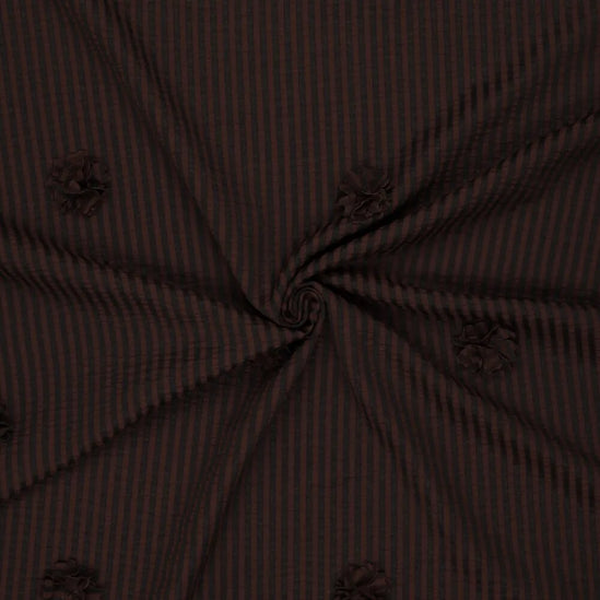 Seersucker Stripe Ruffy Flower