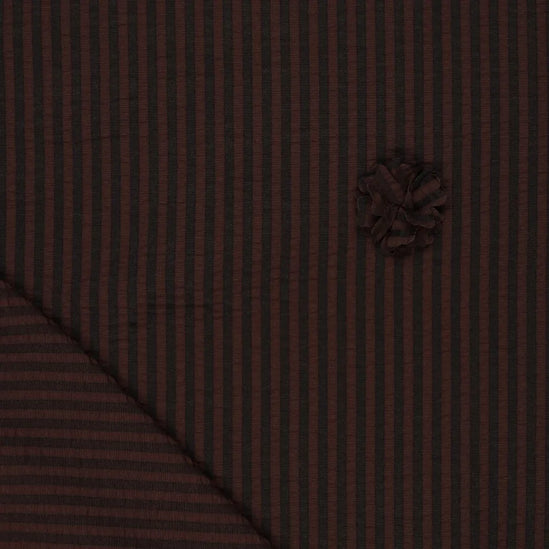 Seersucker Stripe Ruffy Flower
