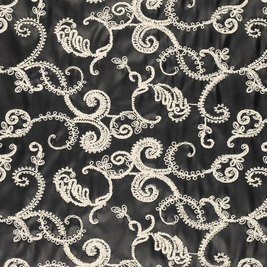 Paisley embroidery vegan leather