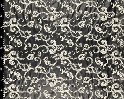 Paisley embroidery vegan leather