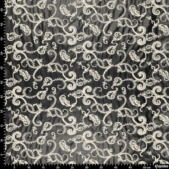Paisley embroidery vegan leather