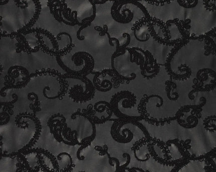 Paisley embroidery vegan leather