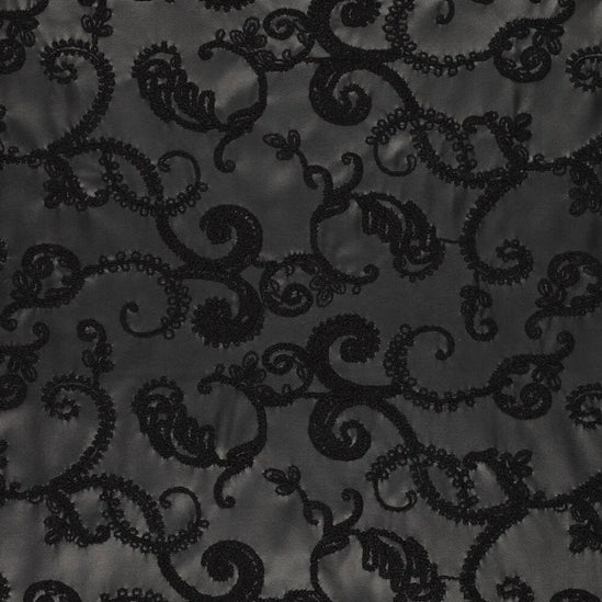 Paisley embroidery vegan leather