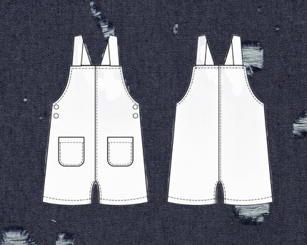Naaipakket Salopette / Tuinbroekje (Big holes denim)