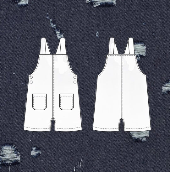 Naaipakket Salopette / Tuinbroekje (Big holes denim)