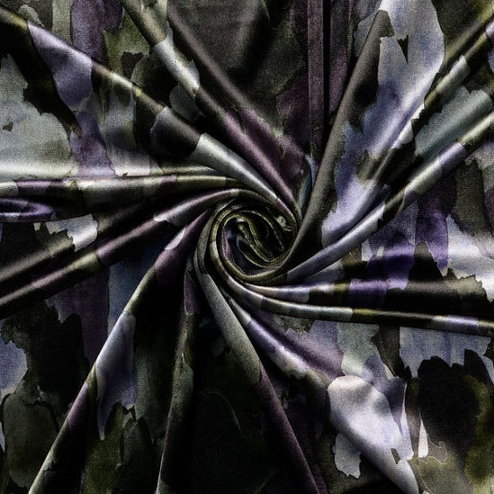 velvet fabric digital print batik Multicolor