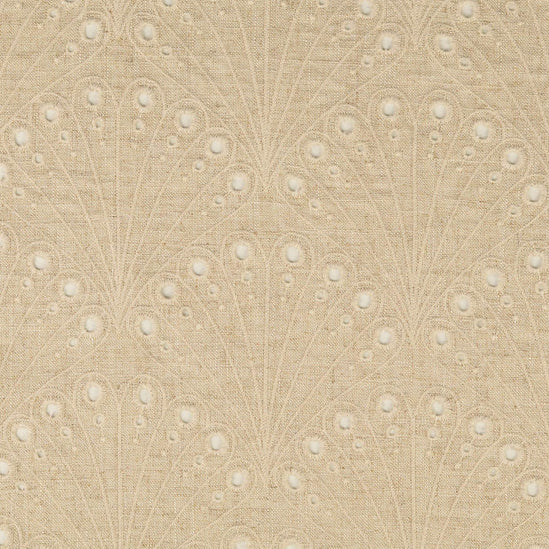 Linen fabric embroidered flowers