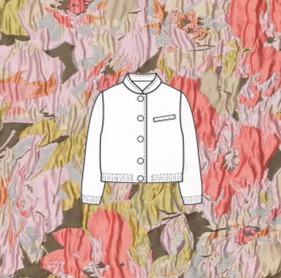Naaipakket Jutta Bomberjack Jacquard (Popart flower Jacquard)