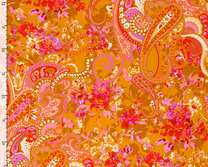 Cotton jersey paisley