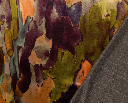 velvet fabric digital print batik Multicolor