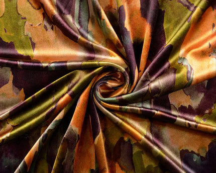 velvet fabric digital print batik Multicolor