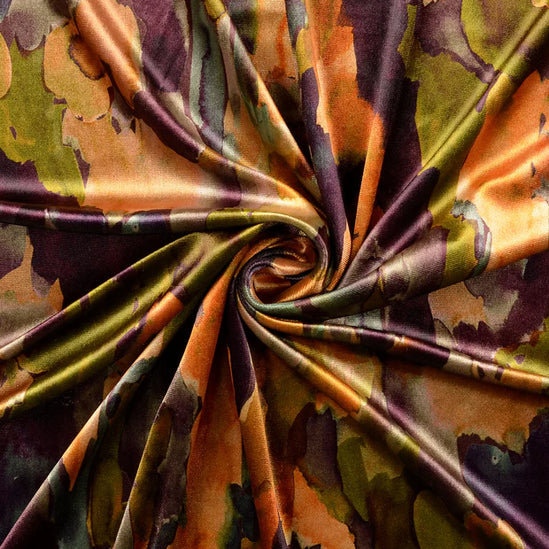 velvet fabric digital print batik Multicolor