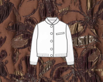 Naaipakket Jutta Bomberjack Jacquard (Lyon Jacquard bruin)