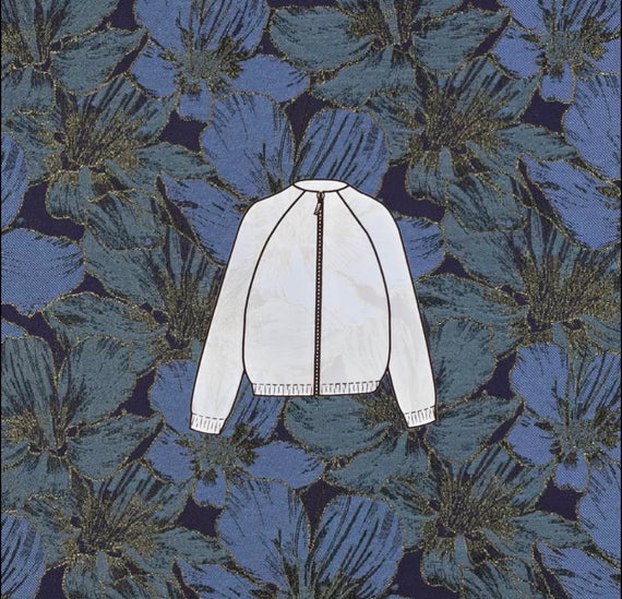 Naaipakket Bomberjack Raglanmouw (Jacquard)