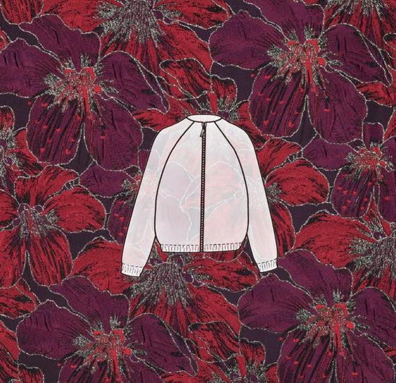 Naaipakket Bomberjack Raglanmouw (Jacquard)