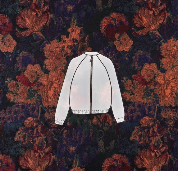 Naaipakket Bomberjack Raglanmouw (Jacquard)