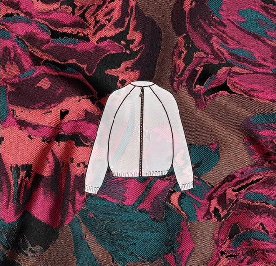 Naaipakket Bomberjack Raglanmouw (Jacquard)