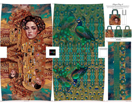 DIY Taspaneel Golden Peacock Muse – Patroon & 2 Designs in 1 Paneel