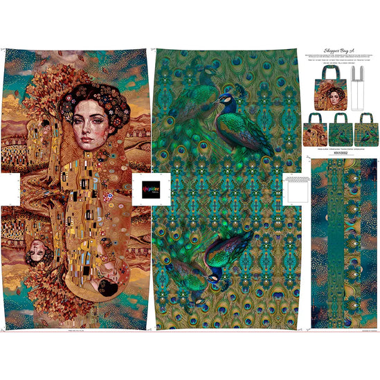 DIY Taspaneel Golden Peacock Muse – Patroon & 2 Designs in 1 Paneel