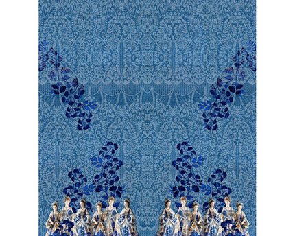 Delft Blue Elegance Dress panel