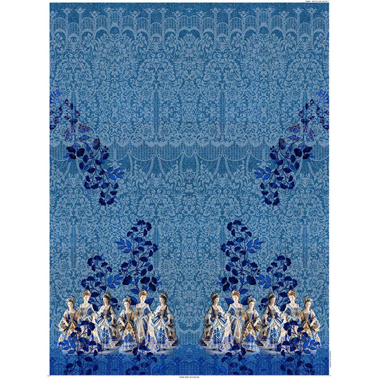 Delft Blue Elegance Dress panel
