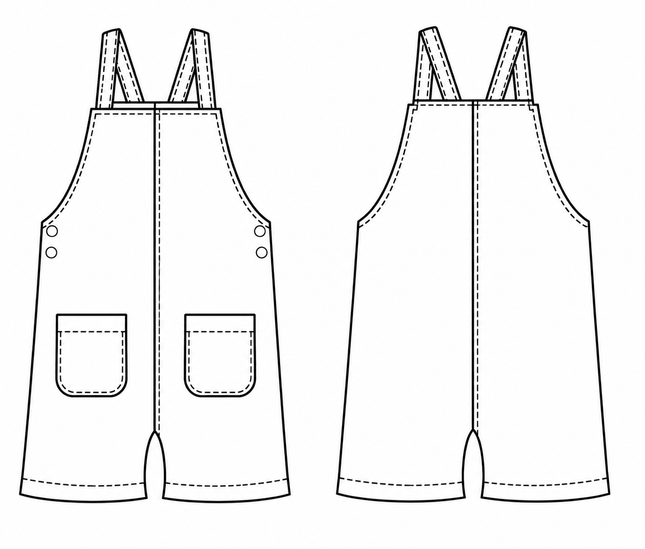 Naaipakket Salopette / Tuinbroekje (Big holes denim)
